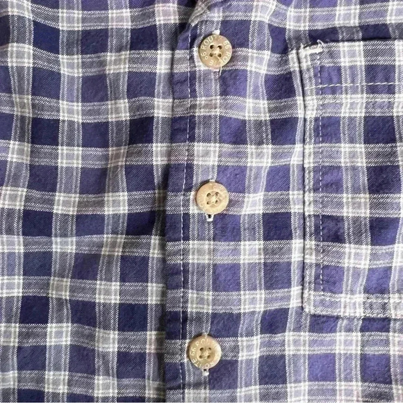 Vintage 100% cotton short sleeve button down plaid flannel toddler boy no flaws - Picture 5 of 6